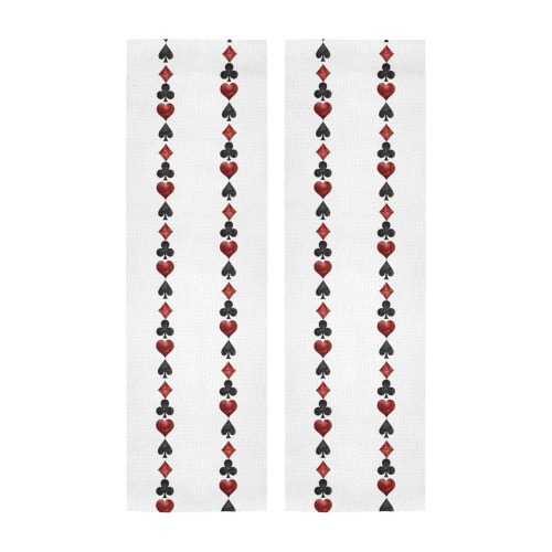 Las Vegas Playing Card Symbols on White Door Curtain Tapestry