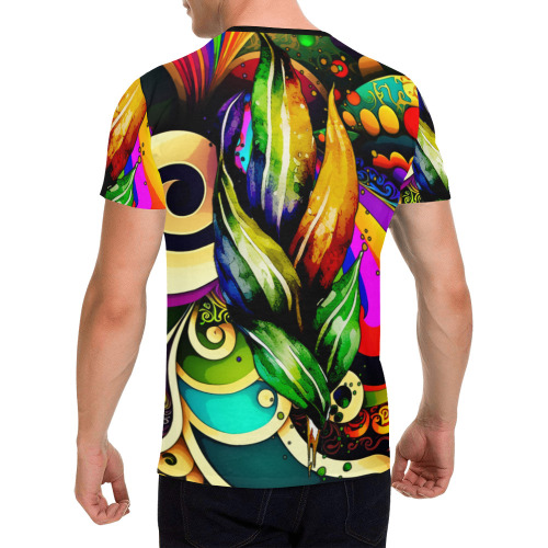 Mardi Gras Colorful New Orleans All Over Print T-Shirt for Men (USA Size) (Model T40)