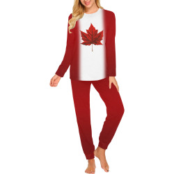 Canada Flag Women's Pajama Sets Women's All Over Print Pajama Set