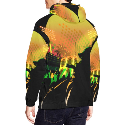 Rock The Crowd All Over Print Hoodie for Men (USA Size) (Model H13)