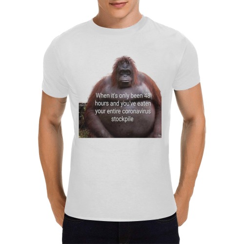 MEME ME MOFO Corona Virus Monkey Men's T-Shirt in USA Size (Front Printing Only)