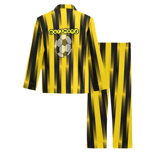 Dortmund Soccer Pop Art by Nico Bielow Men's V-Neck Long Pajama Set
