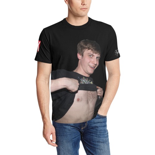 Shane Mutiny Shirt Men's All Over Print T-Shirt (Solid Color Neck) (Model T63)