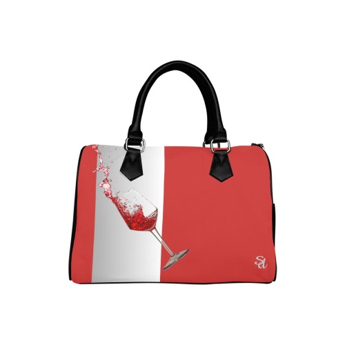 Dont Spill Barrel Bag Red Boston Handbag (Model 1621)