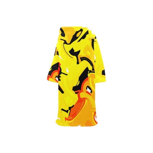 iamcrazy Blanket Robe with Sleeves for Kids