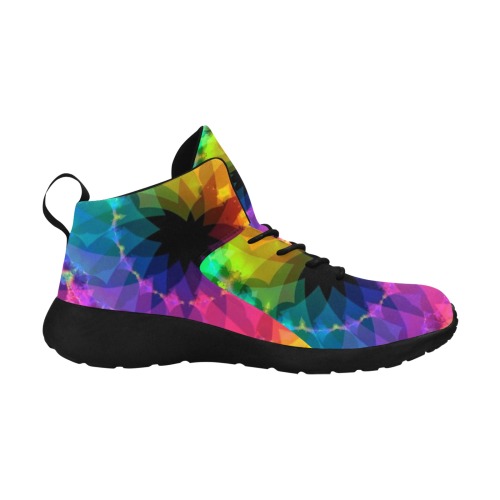 Colorful Spiral Fractal Women's Chukka Training Shoes (Model 57502)