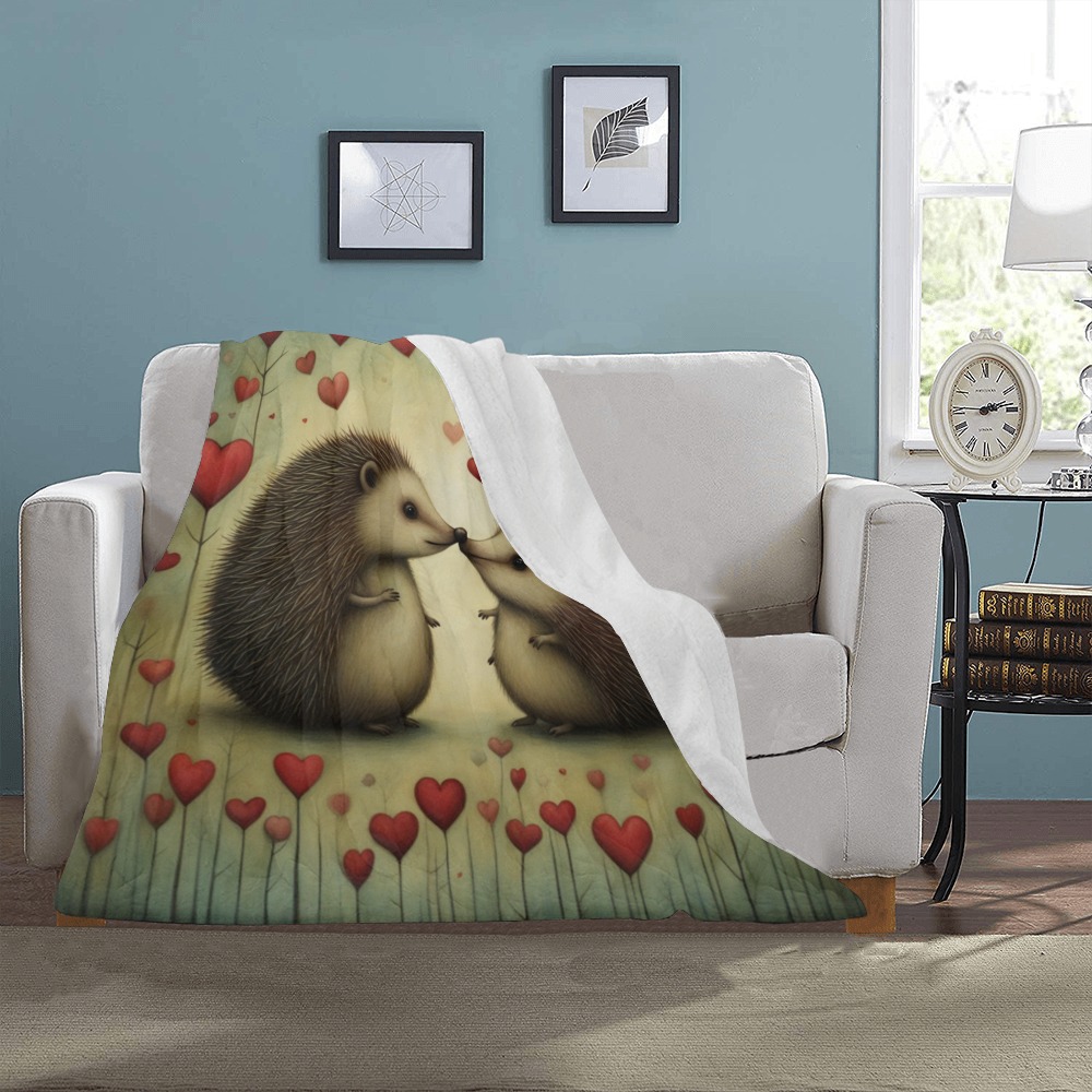 Hedgehog Love 1 Ultra-Soft Micro Fleece Blanket 30''x40''