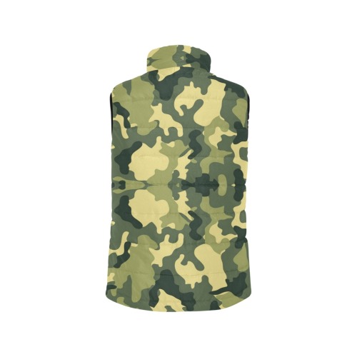 Camouflage Pop Art by Nico Bielow Men's Padded Vest Jacket (Model H44)