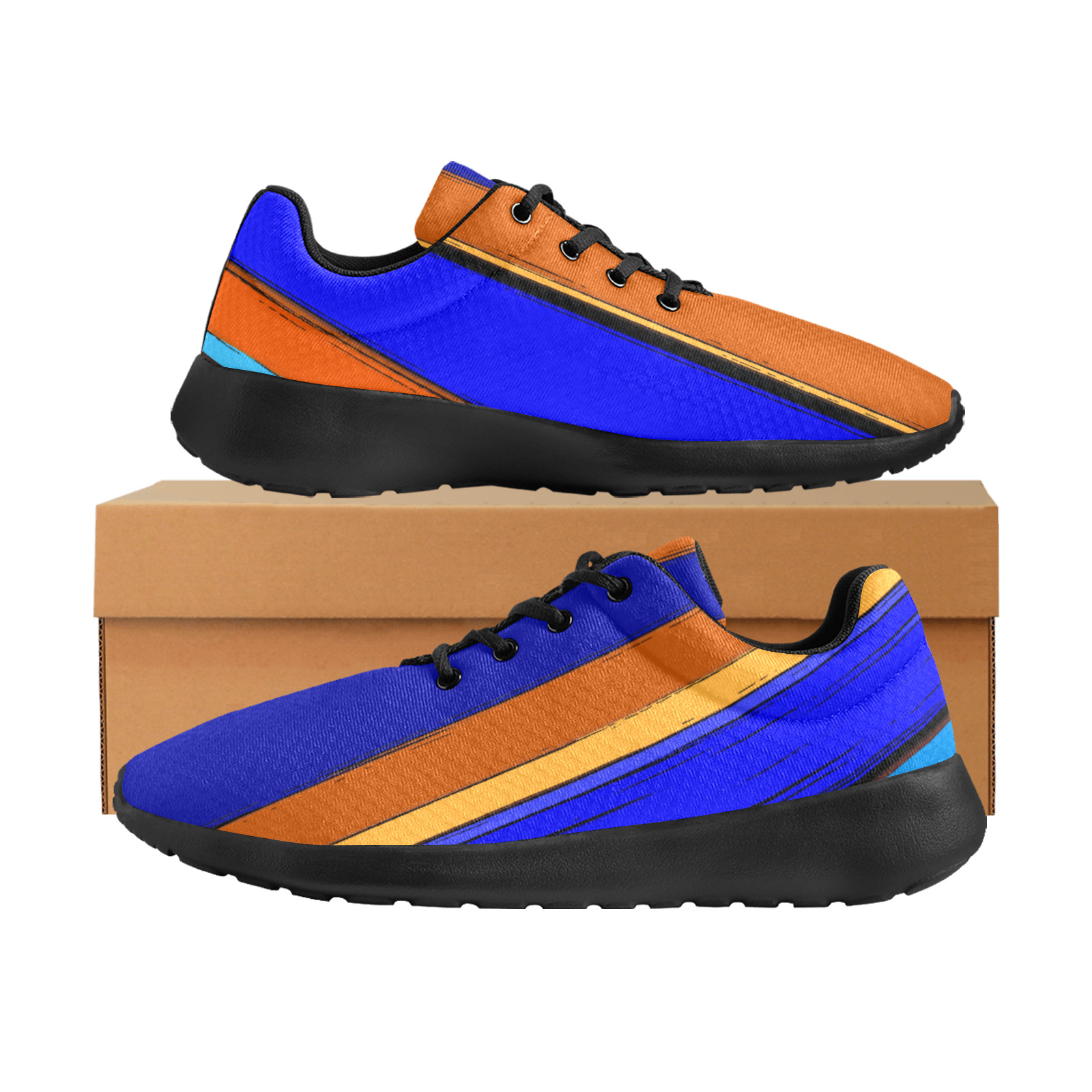 Abstract Blue And Orange 930 Women's Athletic Shoes (Model 0200)