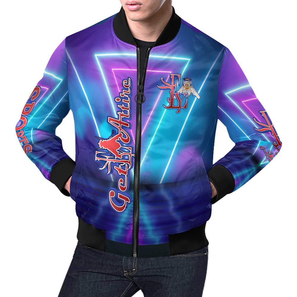 Sports Collectable Fly All Over Print Bomber Jacket for Men (Model H19)