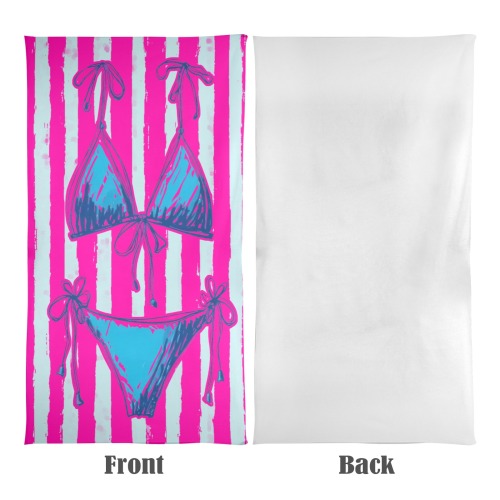 Blue Bikini Hot Pink