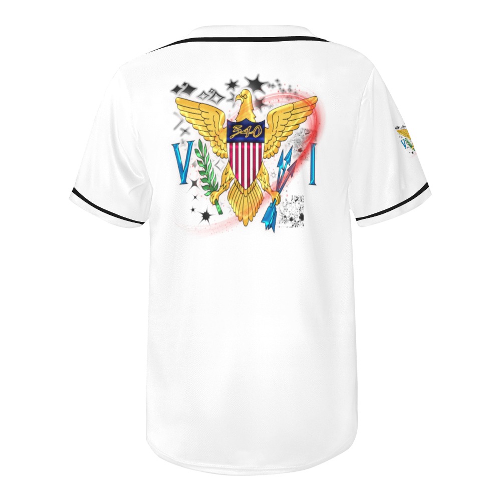 TRENDY LIONESS COUTURE VI FLAG WHITE  BASEBALL JERSEY All Over Print Baseball Jersey for Men (Model T50)