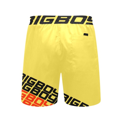 BXB SHORTS YELLOW Men's Mid-Length Beach Shorts (Model L51)