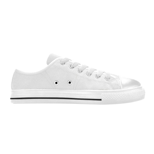 Gold N O white Women's Classic Canvas Shoes (Model 018)