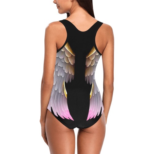 Angel Wings by clipArtem 5 Vest One Piece Swimsuit (Model S04)