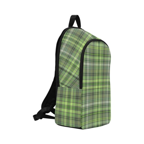 Shades of Green Plaid Fabric Backpack for Adult (Model 1659)