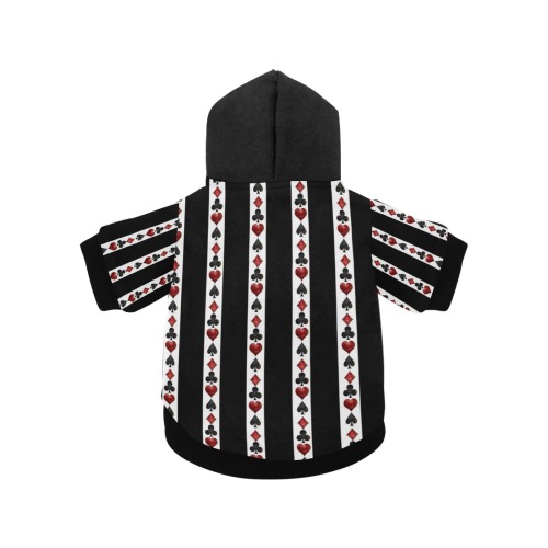 Playing Card Symbols Stripes Pet Dog Hoodie