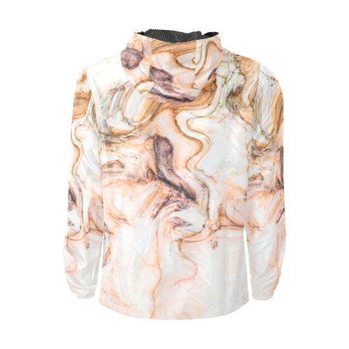 Abstract_pink_marble_mosaic Unisex All Over Print Windbreaker (Model H23)