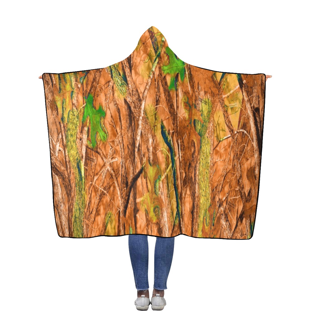 NOMON - Field to Stream to Couch - Enhanced Camo Flannel Hooded Blanket 56''x80''