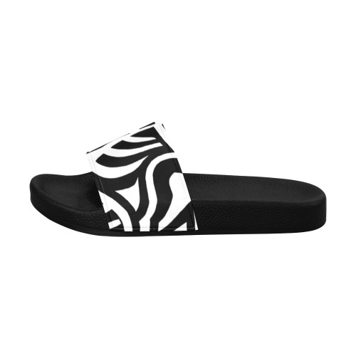 aaa black b Women's Slide Sandals (Model 057)