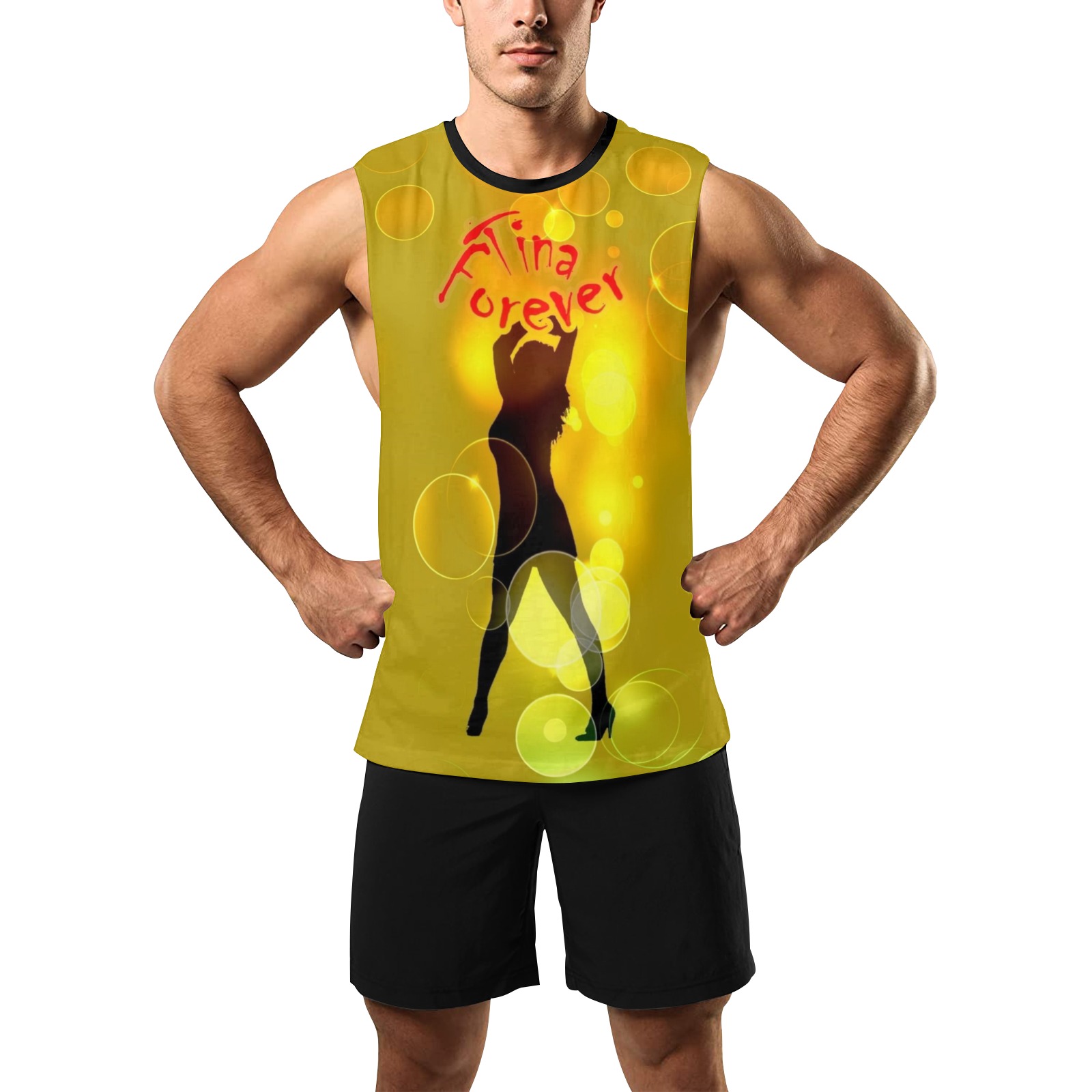 Tina Forever Pop Art by Nico Bielow Men's Open Sides Workout Tank Top (Model T72)