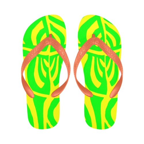 aaa green y Flip Flops for Men/Women (Model 040)