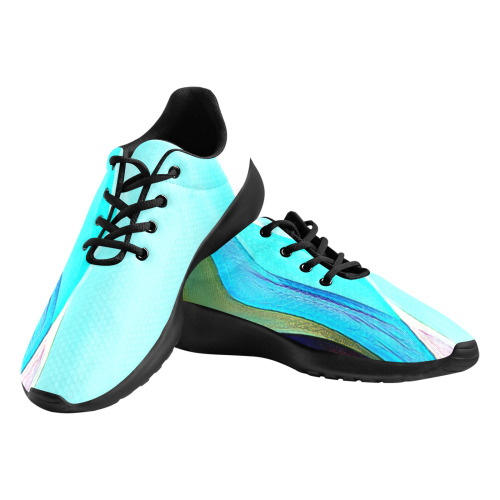 Blue Abstract Art 328 Women's Athletic Shoes (Model 0200)