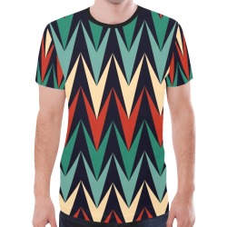 Geometric Abstract - Chevron New All Over Print T-shirt for Men (Model T45)