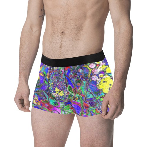 vibrant vintage floral abstract in rainbow colors