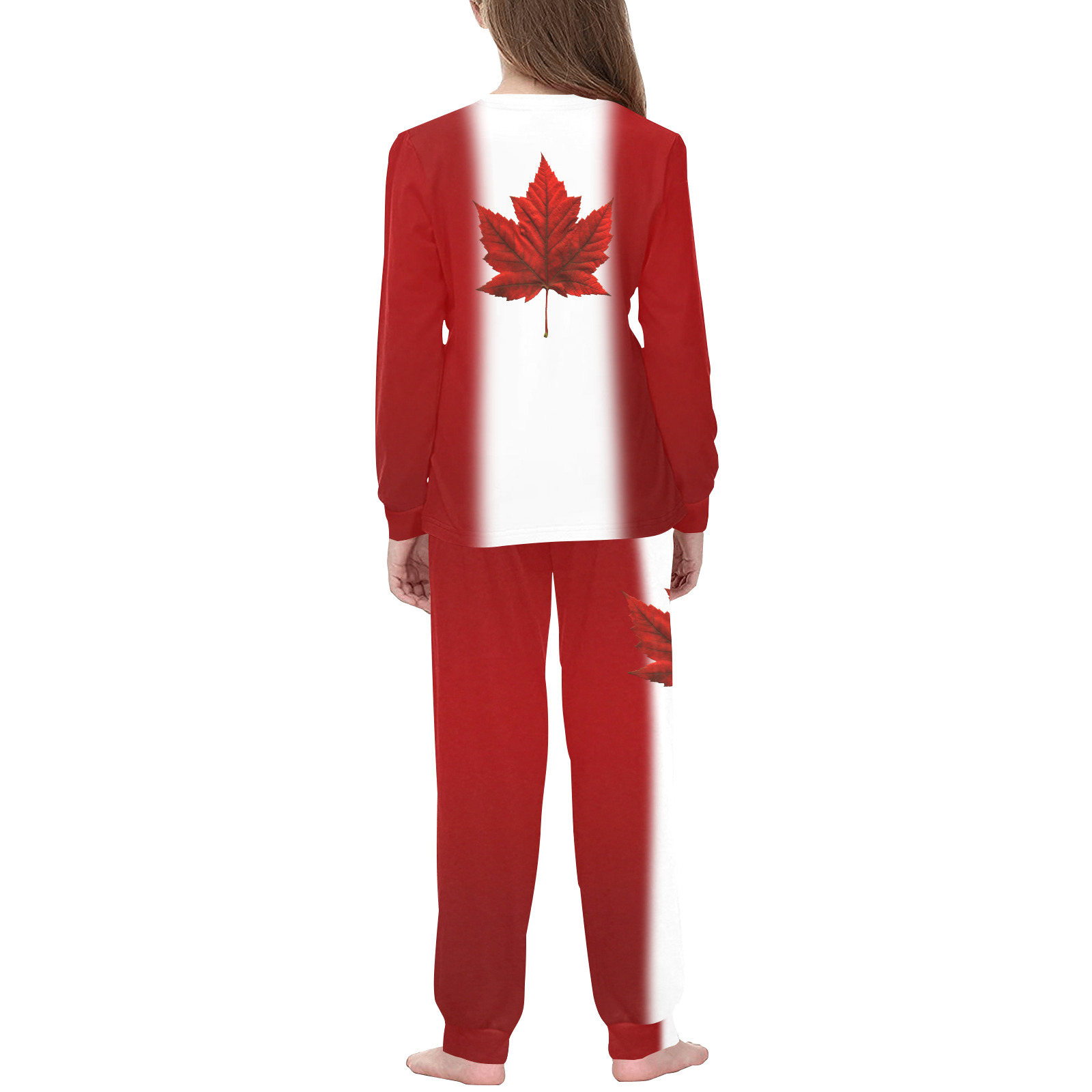 Kid's Canada Flag Pajama Sets Kids' All Over Print Pajama Set