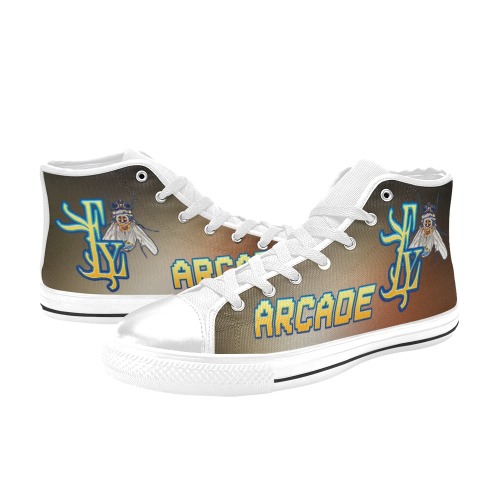 Arcade Collectable Fly Women's Classic High Top Canvas Shoes (Model 017)