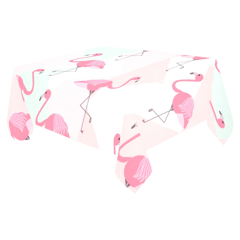 pink flamingos Cotton Linen Tablecloth 52"x 70"