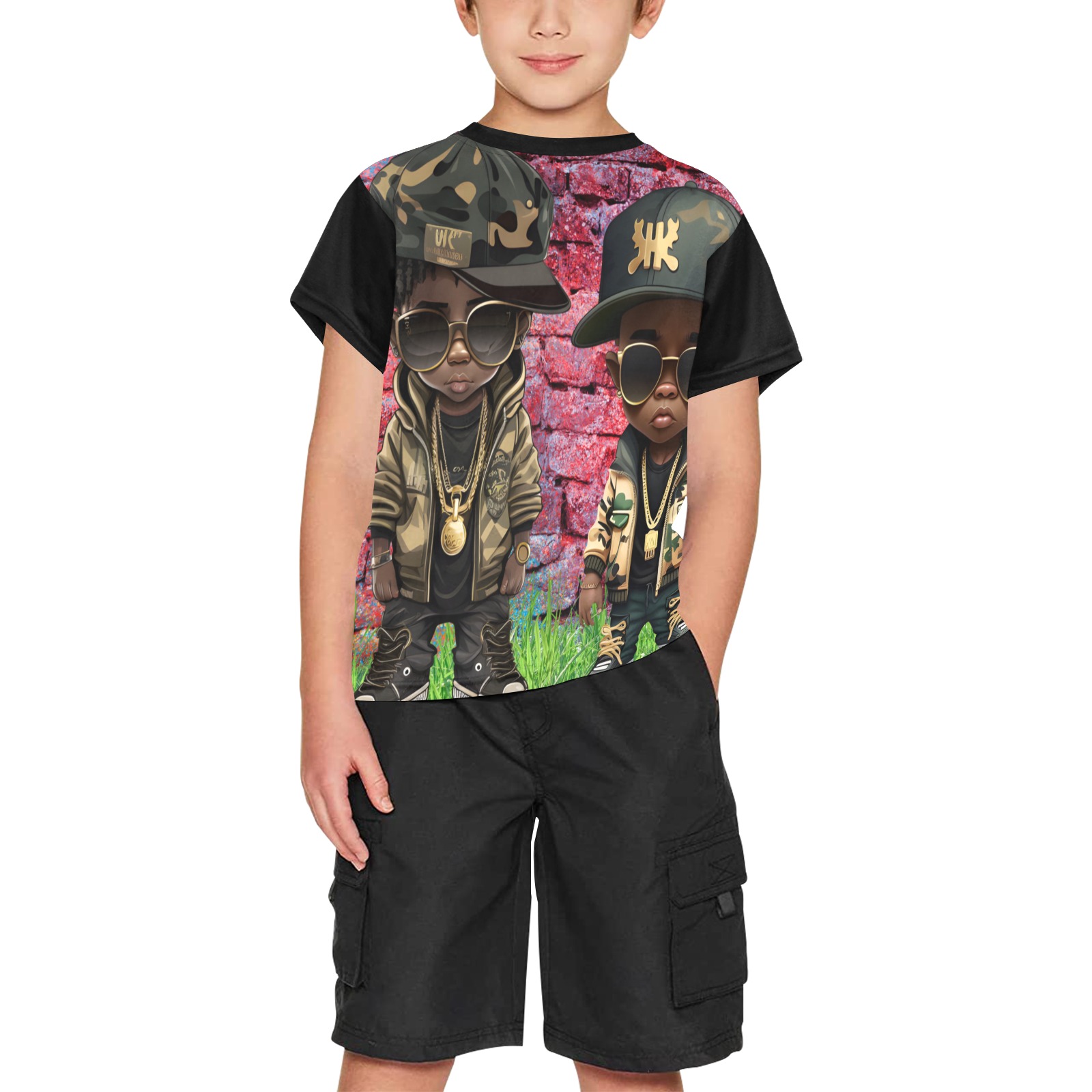 cool kids  t shirt Big Boys' All Over Print Crew Neck T-Shirt (Model T40-2)
