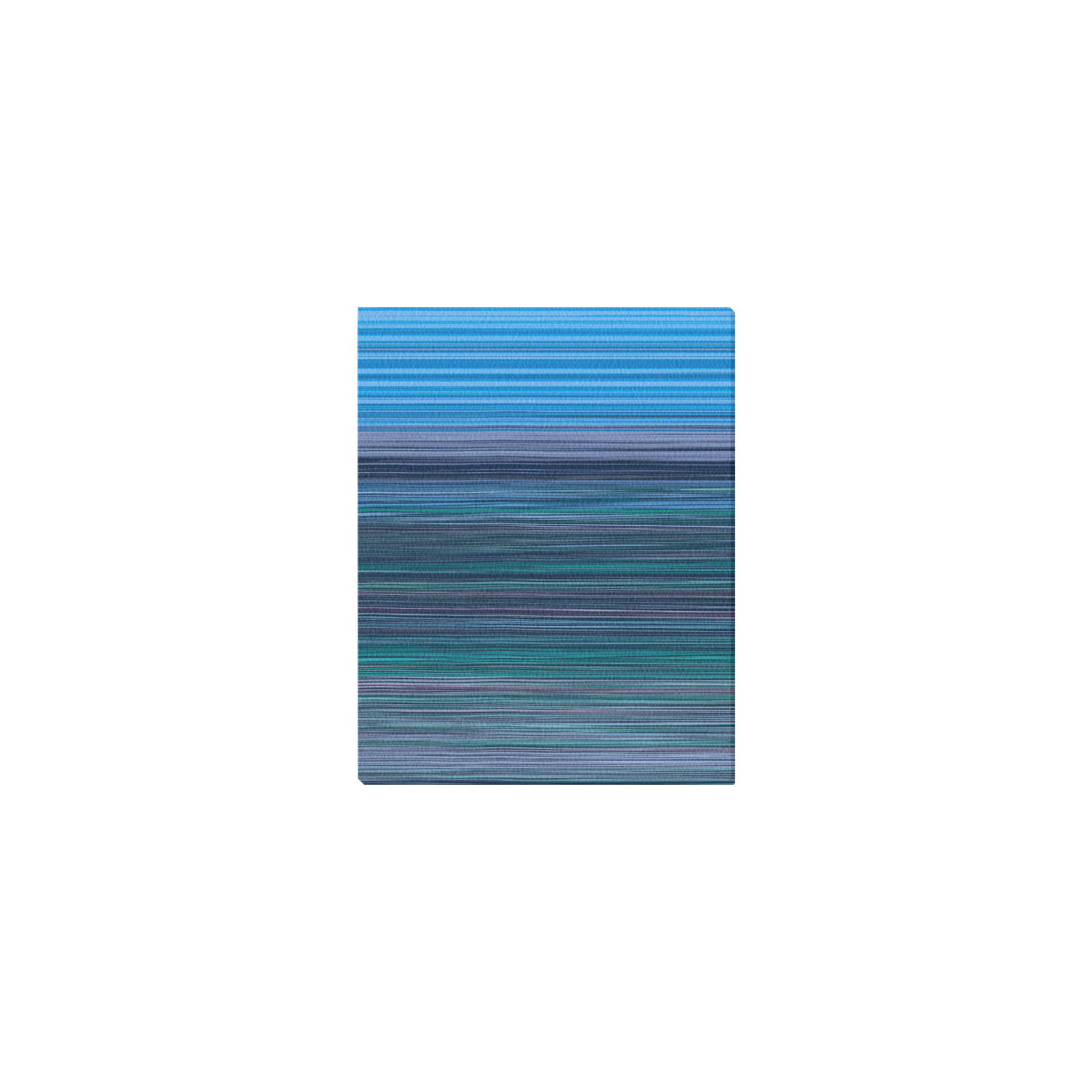 Abstract Blue Horizontal Stripes Frame Canvas Print 11"x14"