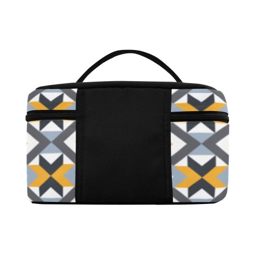 Retro Angles Abstract Geometric Pattern Lunch Bag/Large (Model 1658)