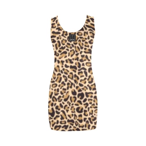 DIONIO Clothing - Cheetah Medea Vest Dress (Black Lightning Logo) Medea Vest Dress (Model D06)