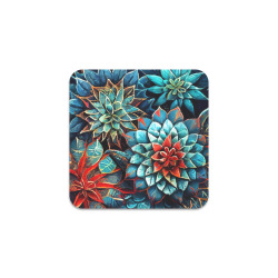 flowers botanic art (8) coaster Square Coaster