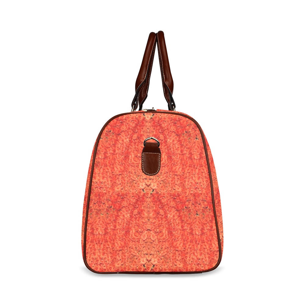 clear orange roses Waterproof Travel Bag/Large (Model 1639)