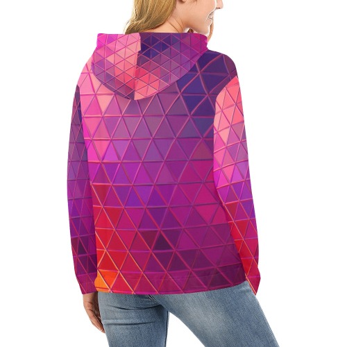 mosaic triangle 5 All Over Print Hoodie for Women (USA Size) (Model H13)