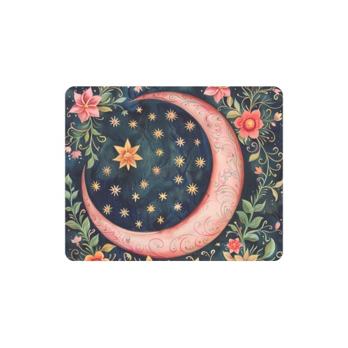 Pink Flower Moon Mousemat