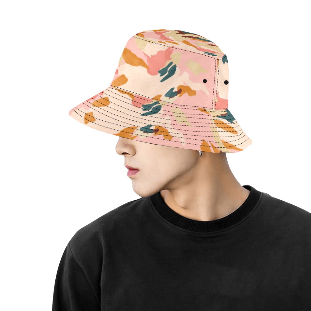 Desert colors in brush strokes All Over Print Bucket Hat for Men