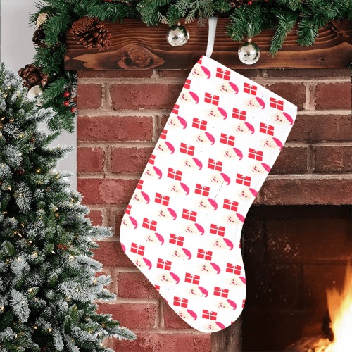 Santa Claus design Christmas Stocking (Without Folded Top)
