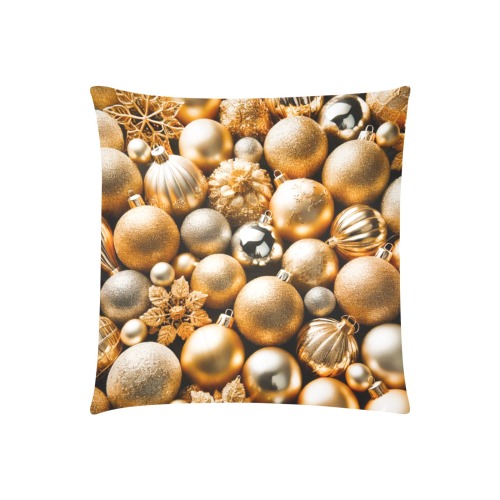 golden baubles Custom Zippered Pillow Cases 20"x20" (Two Sides)