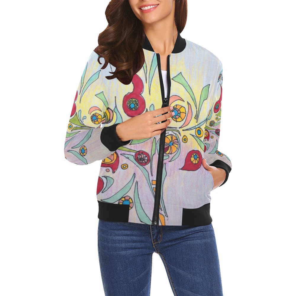 Summer Candy jacket All Over Print Bomber Jacket for Women (Model H19)