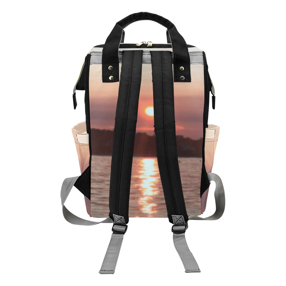 Glazed Sunset Collection Multi-Function Diaper Backpack/Diaper Bag (Model 1688)