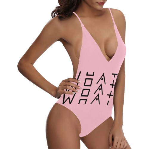 Whats up summer Sexy Lacing Backless One-Piece Swimsuit (Model S10)