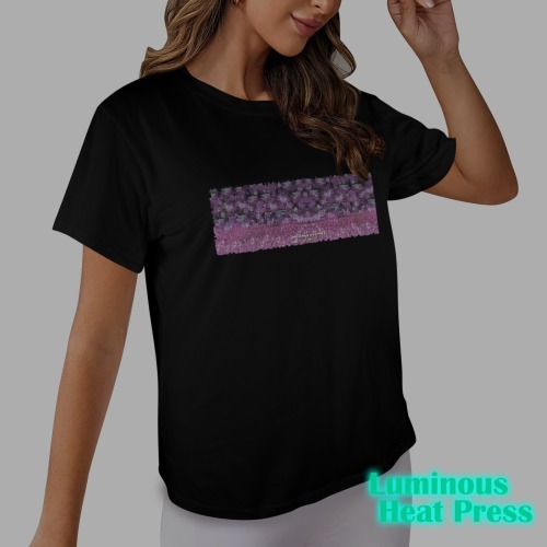 Jerusalem dechire rose Women's Glow in the Dark T-shirt (Front Printing)
