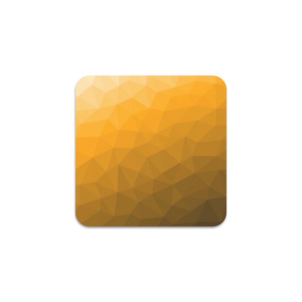 Orange gradient geometric mesh pattern Square Coaster