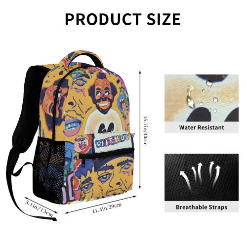 wrdo splash bag All Over Print Casual Backpack-Large