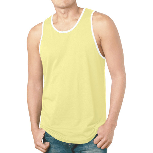 yellow New All Over Print Tank Top for Men (Model T46)
